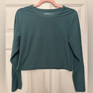 Abercrombie green crop top L